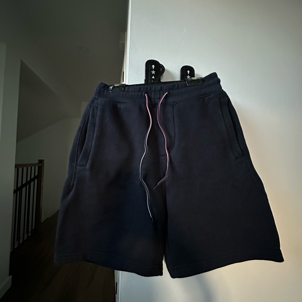Black Casual Shorts with Pink Drawstring